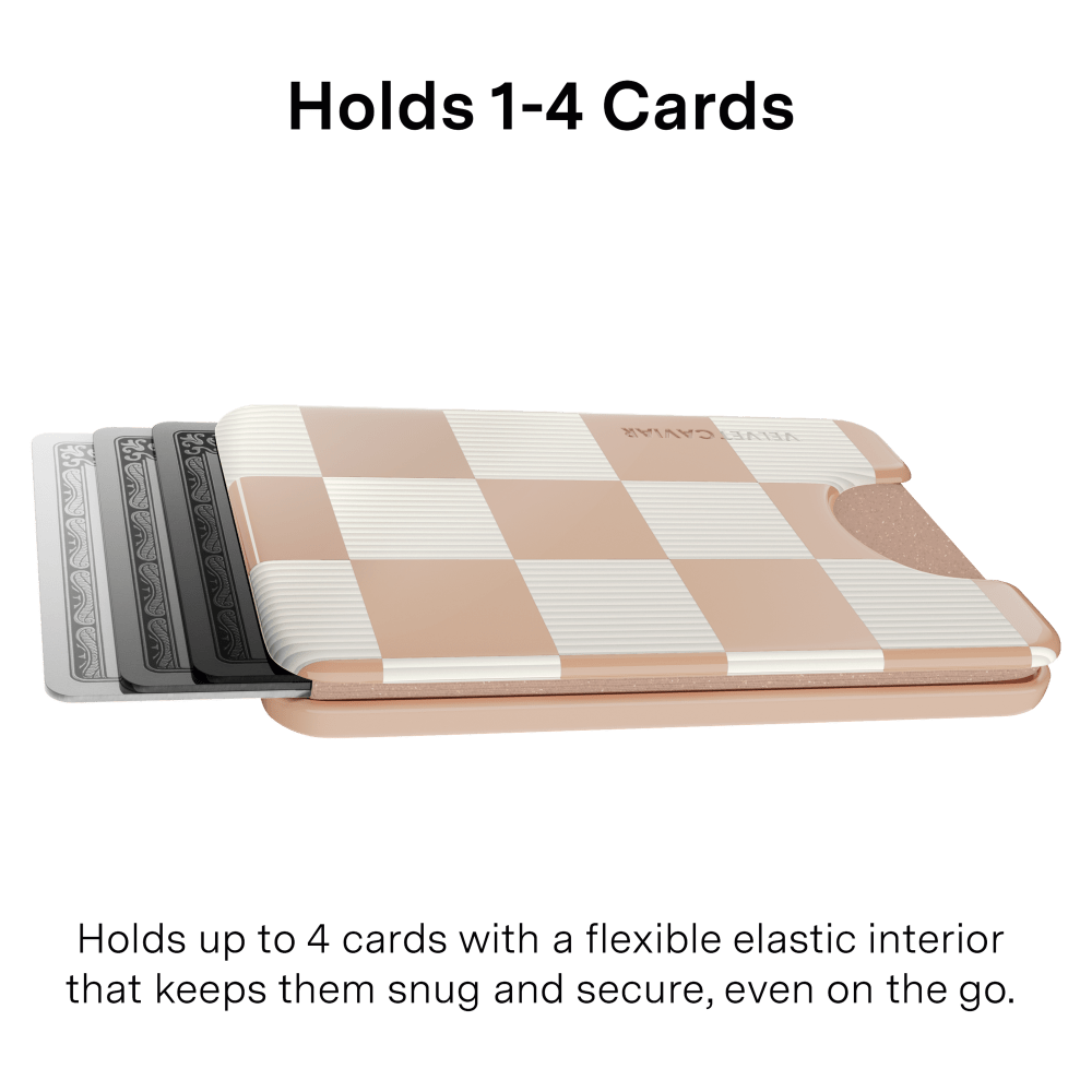 Wholesale cell phone accessory VELVET CAVIAR - Magsafe Phone Wallet - Nude Vibe Checker