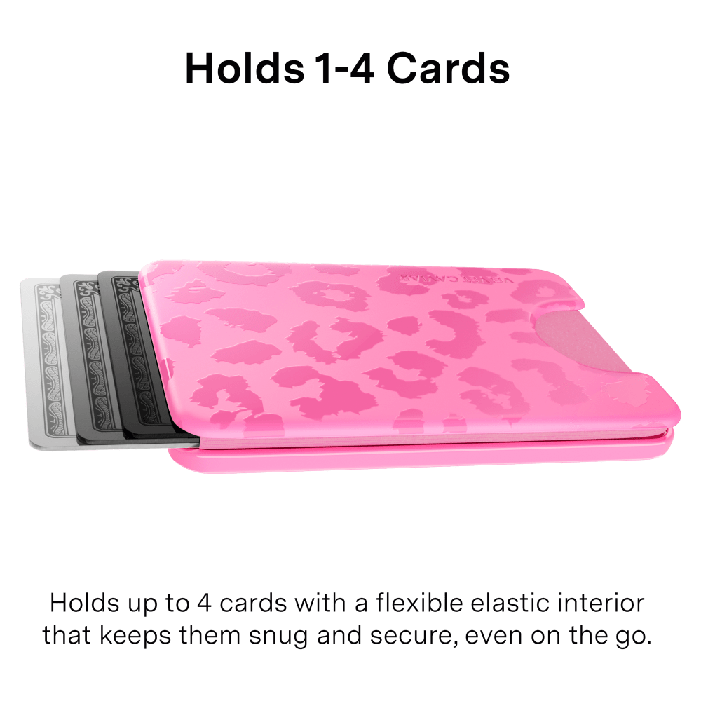 Wholesale cell phone accessory VELVET CAVIAR - Magsafe Phone Wallet - Hot Pink Leopard