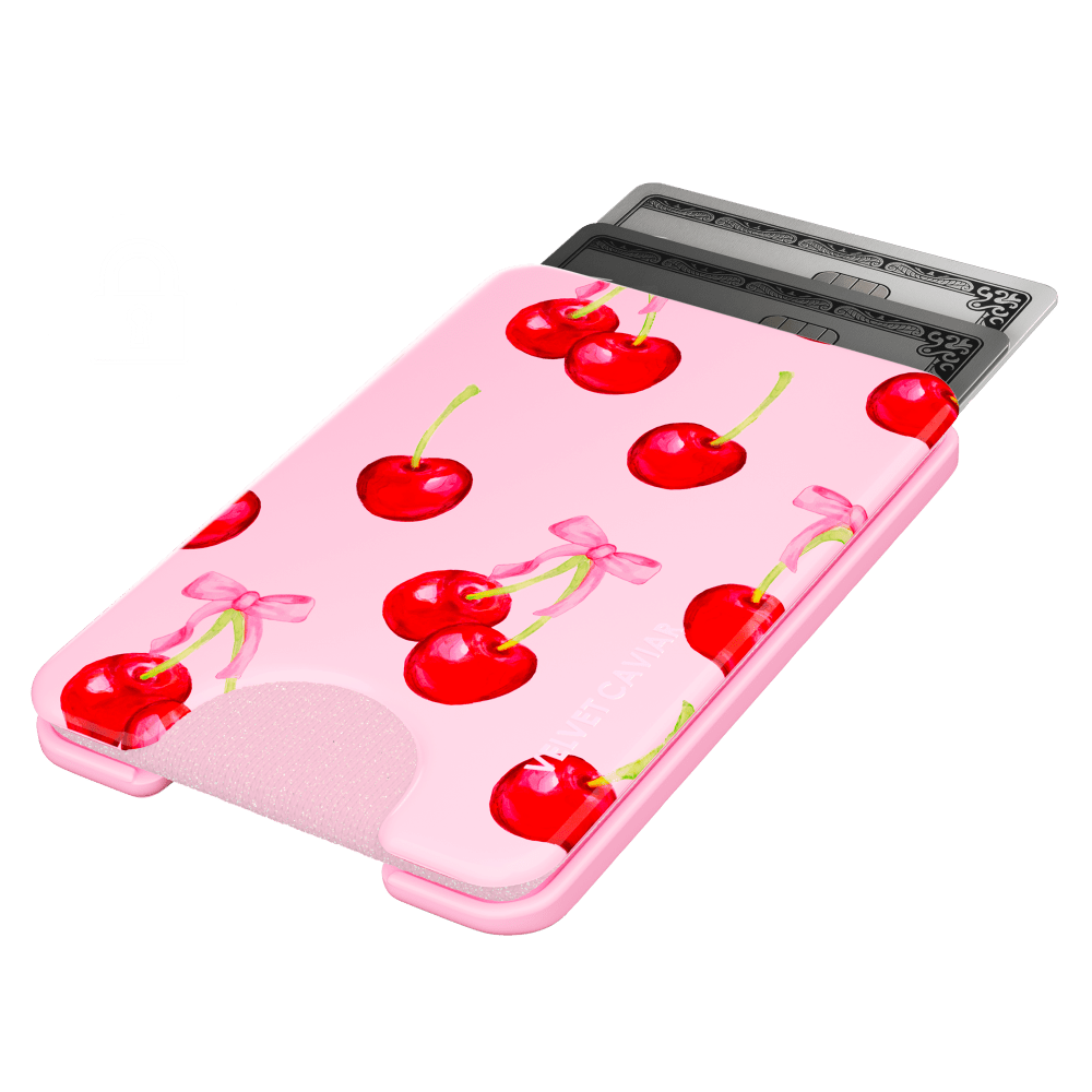Wholesale cell phone accessory VELVET CAVIAR - Magsafe Phone Wallet - Sweet Cherry