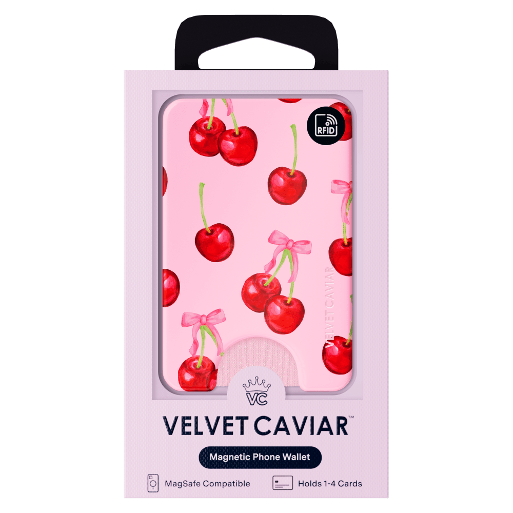 Wholesale cell phone accessory VELVET CAVIAR - Magsafe Phone Wallet - Sweet Cherry