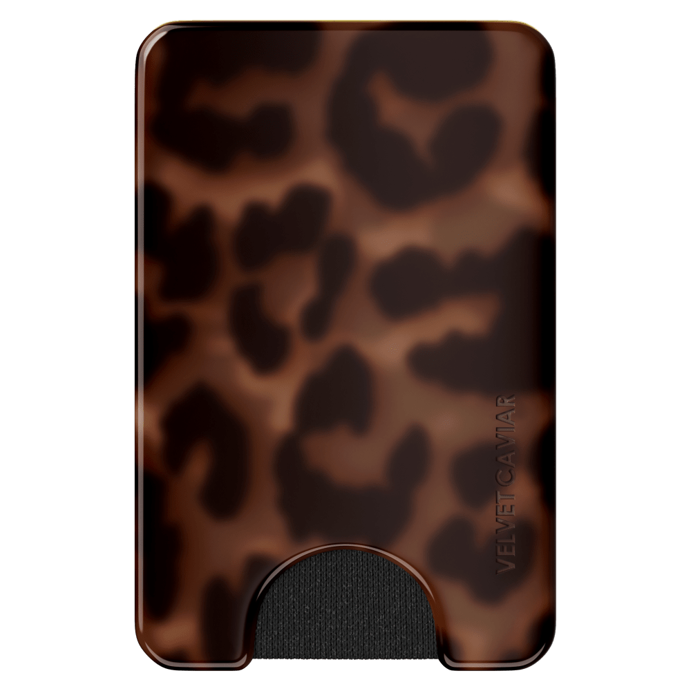 Wholesale cell phone accessory VELVET CAVIAR - Magsafe Phone Wallet - It Girl Leopard