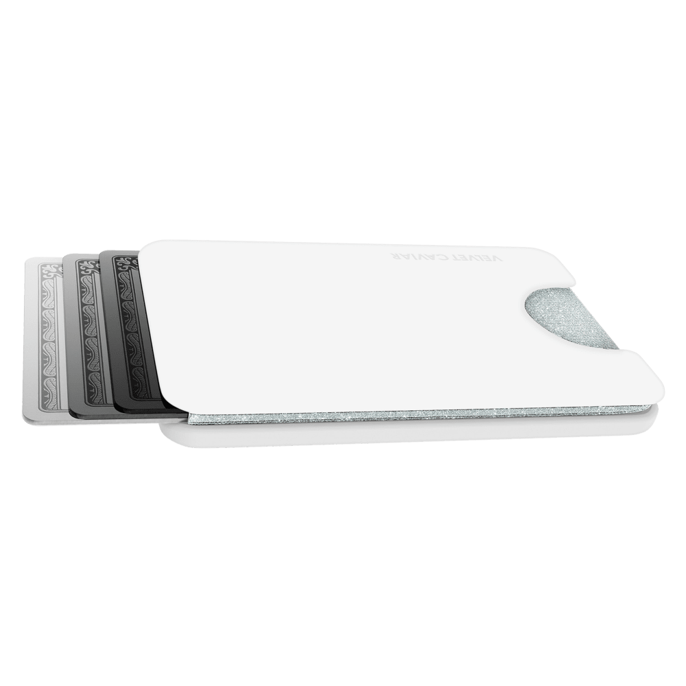 Wholesale cell phone accessory VELVET CAVIAR - Magnetic Phone Wallet - White