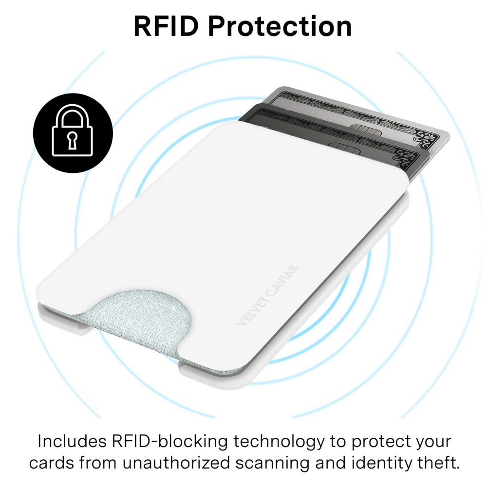 Wholesale cell phone accessory VELVET CAVIAR - Magnetic Phone Wallet - White
