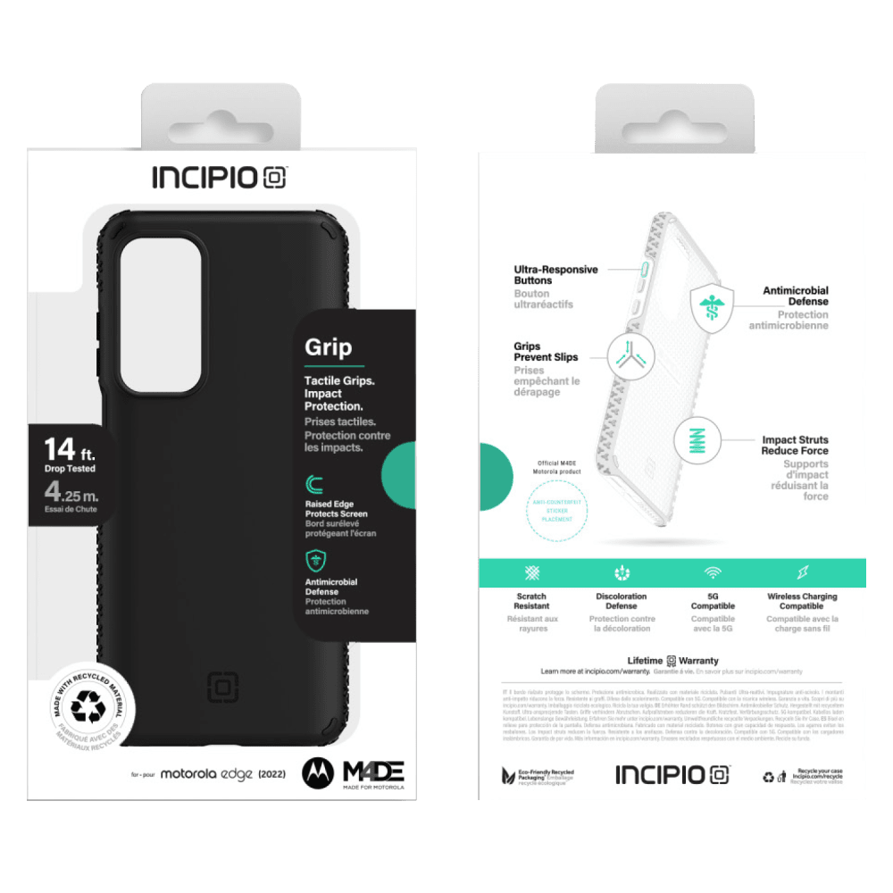 Wholesale cell phone accessory Incipio - Grip Case for Motorola Edge (2021)  /  Edge 5G UW -