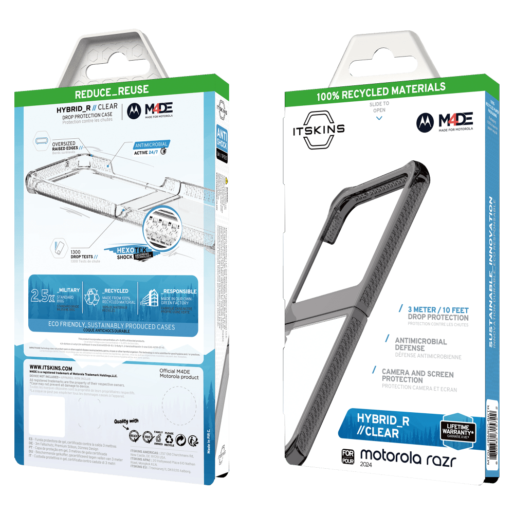 Wholesale cell phone accessory ITSKINS - Hybrid_R Clear Case for Motorola Razr (2024)   /