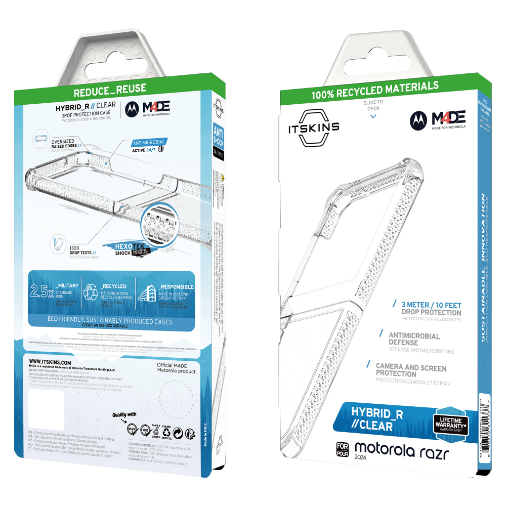 Wholesale cell phone accessory ITSKINS - Hybrid_R Clear Case for Motorola Razr (2024)   /