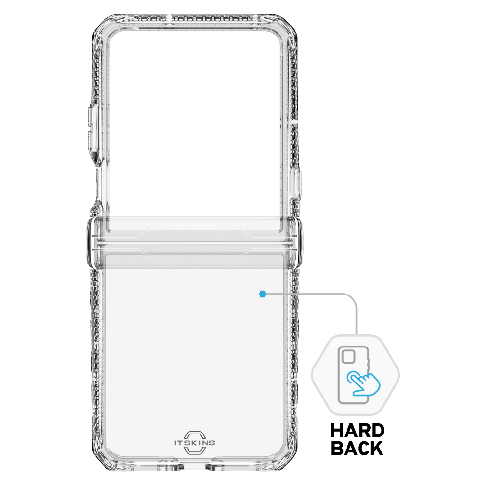 Wholesale cell phone accessory ITSKINS - Hybrid_R Clear Case for Motorola Razr (2025) - Transparent