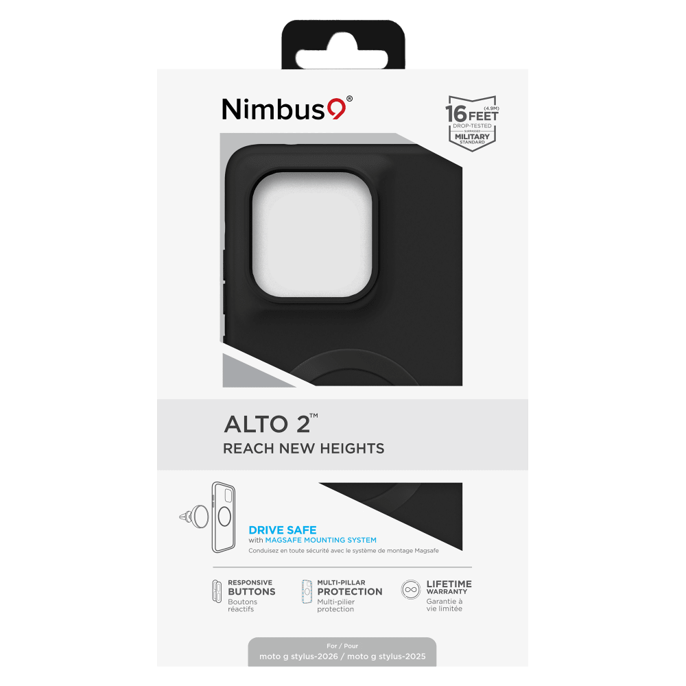 Wholesale cell phone accessory Nimbus9 - Alto 2 Case for Motorola Moto G Stylus (2026) - Black