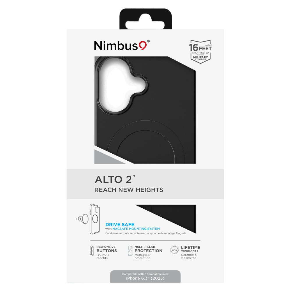 Wholesale cell phone accessory Nimbus9 - Alto 2 MagSafe Case for Apple iPhone 17 - Black