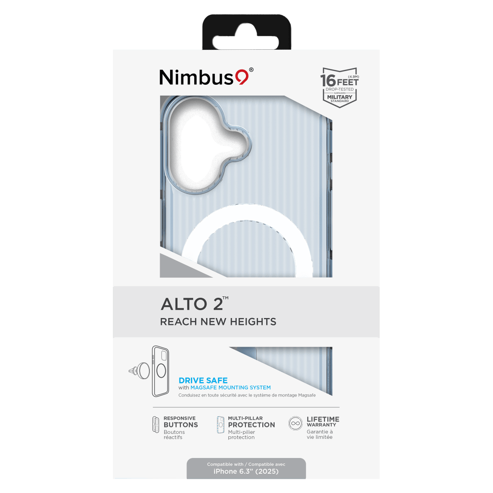 Wholesale cell phone accessory Nimbus9 - Alto 2 MagSafe Case for Apple iPhone 17 - Clear Blue