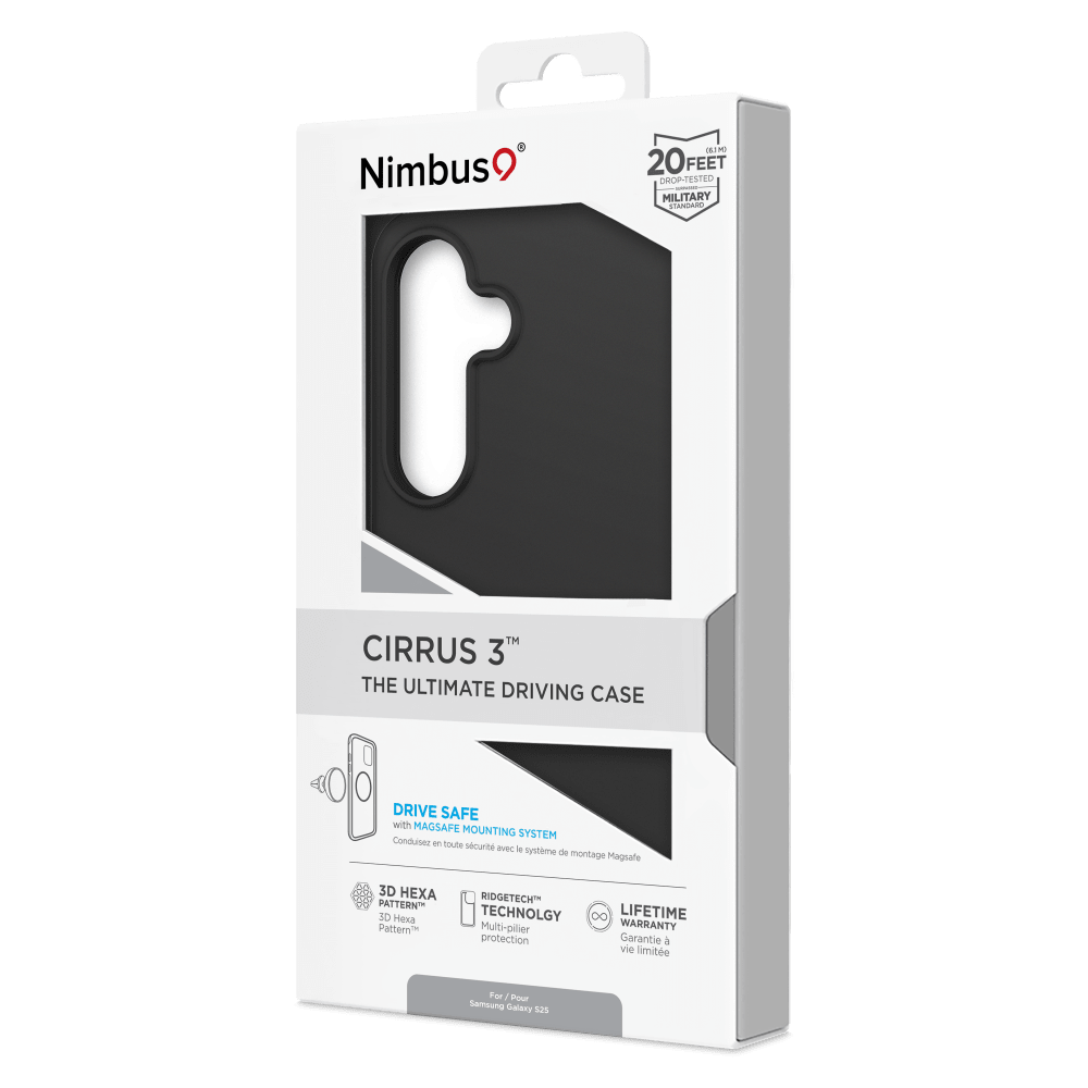 Wholesale cell phone accessory Nimbus9 - Cirrus 3 MagSafe Case for Samsung Galaxy S25 - Black