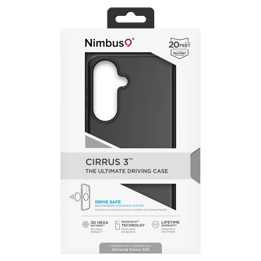 Wholesale cell phone accessory Nimbus9 - Cirrus 3 MagSafe Case for Samsung Galaxy S26 - Black