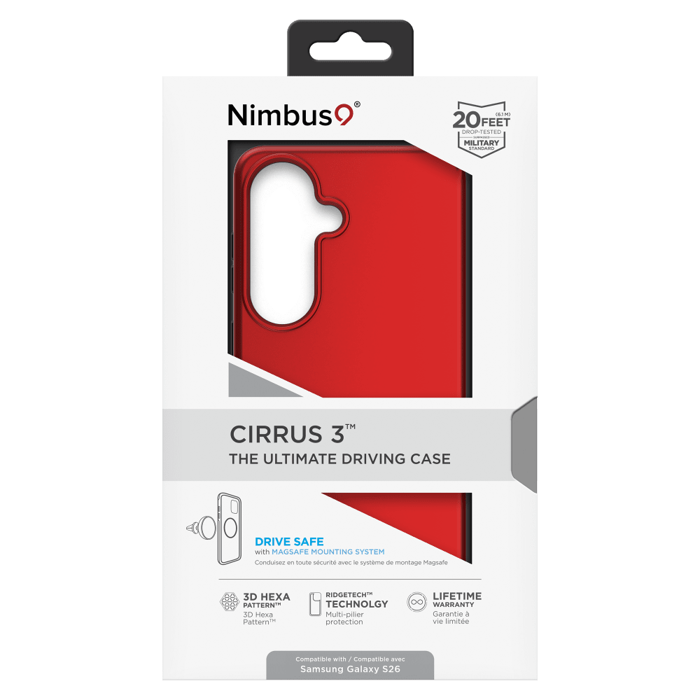 Wholesale cell phone accessory Nimbus9 - Cirrus 3 MagSafe Case for Samsung Galaxy S26 - Crimson