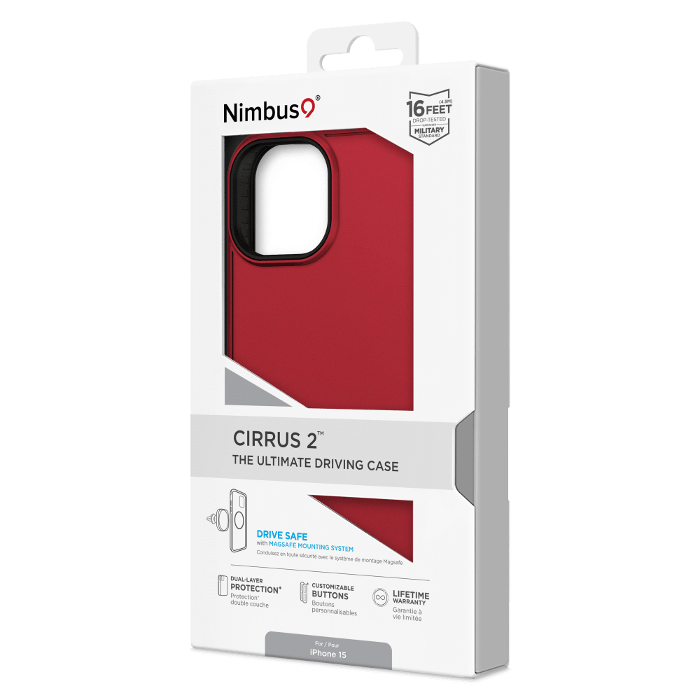 Wholesale cell phone accessory Nimbus9 - Cirrus 2 MagSafe Case for Apple iPhone 15 - Crimson