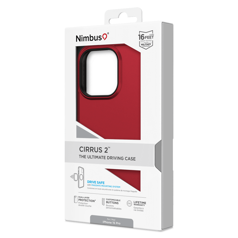 Wholesale cell phone accessory Nimbus9 - Cirrus 2 MagSafe Case for Apple iPhone 15 Pro - Crimson