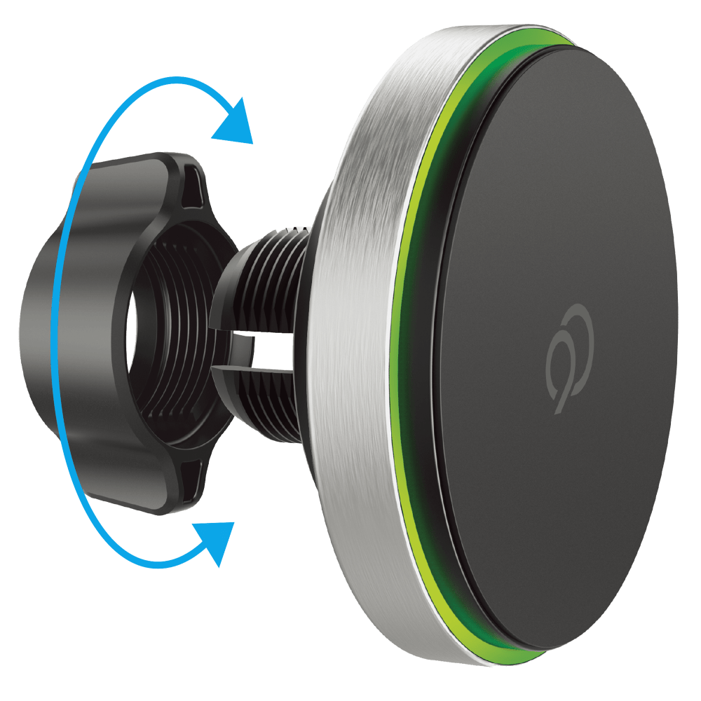 Wholesale cell phone accessory Nimbus9 - Qi2 Wireless Charging Magnetic Phone Mount Kit - Brushed