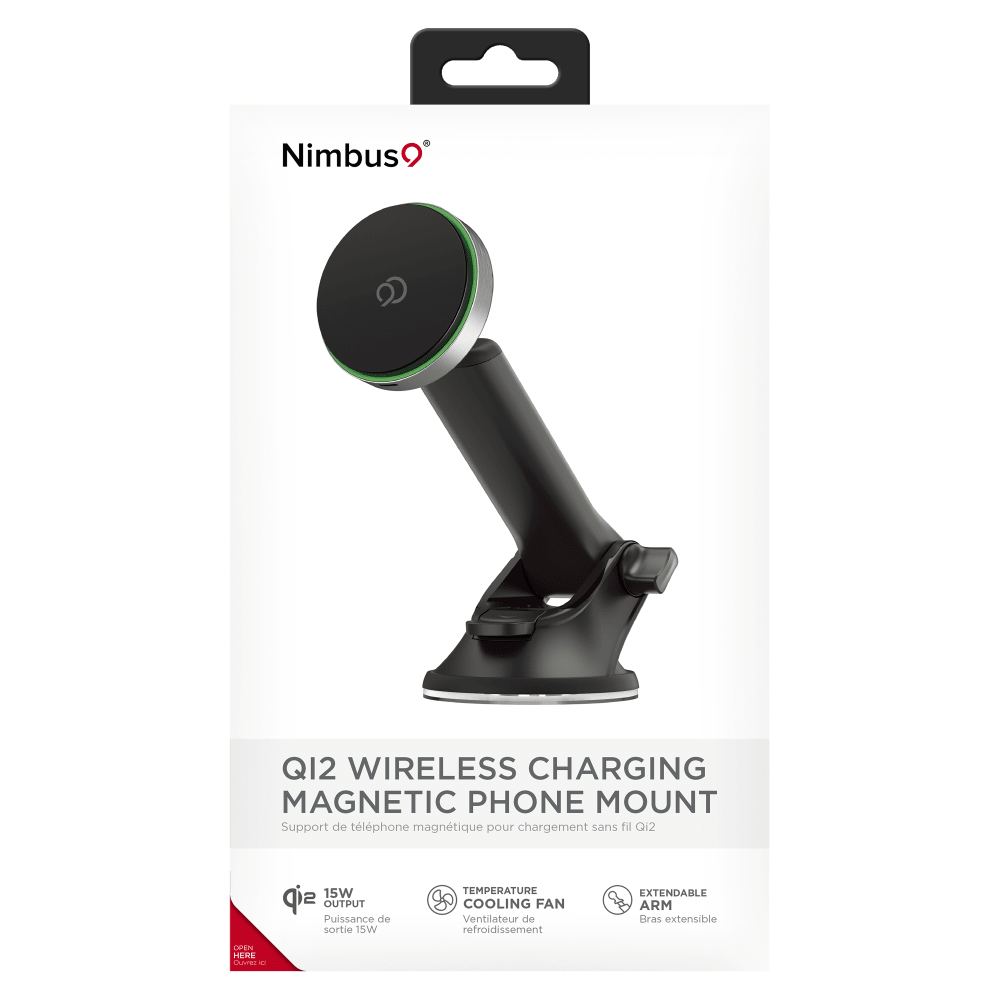 Wholesale cell phone accessory Nimbus9 - Qi2 Wireless Charging Magnetic Phone Mount (Windshield