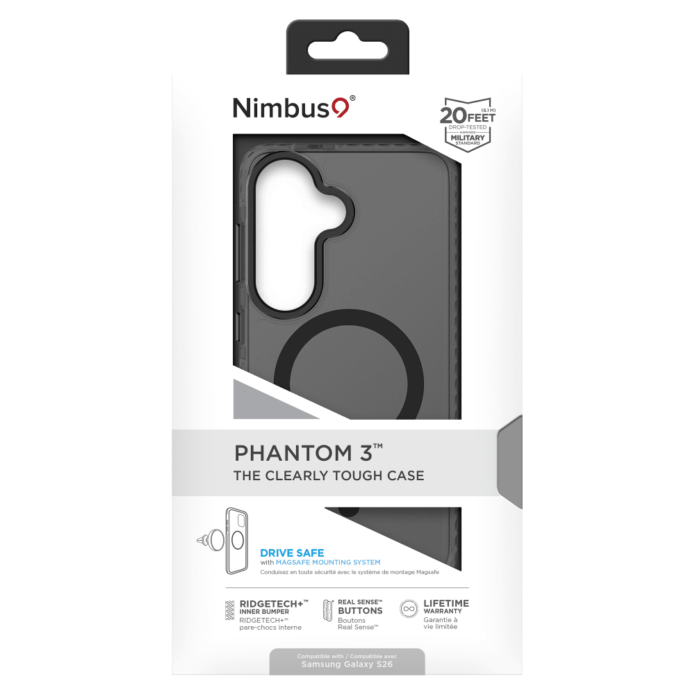 Wholesale cell phone accessory Nimbus9 - Phantom 3 MagSafe Case for Samsung Galaxy S26 - Smoke