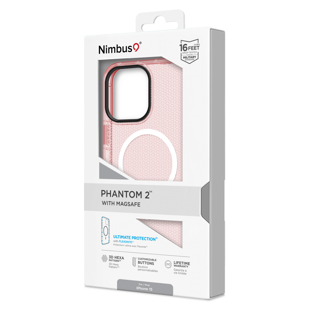 Wholesale cell phone accessory Nimbus9 - Phantom 2 MagSafe Case for Apple iPhone 15 - Flamingo