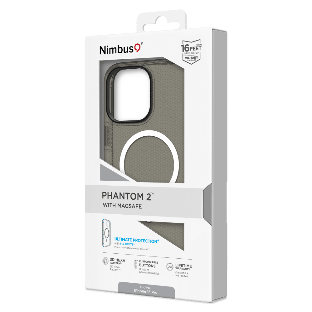 Wholesale cell phone accessory Nimbus9 - Phantom 2 MagSafe Case for Apple iPhone 15 Pro - Carbon