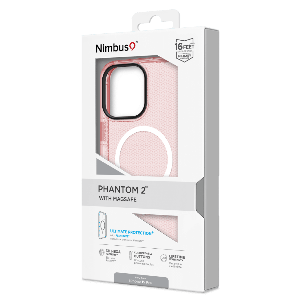 Wholesale cell phone accessory Nimbus9 - Phantom 2 MagSafe Case for Apple iPhone 15 Pro - Flamingo