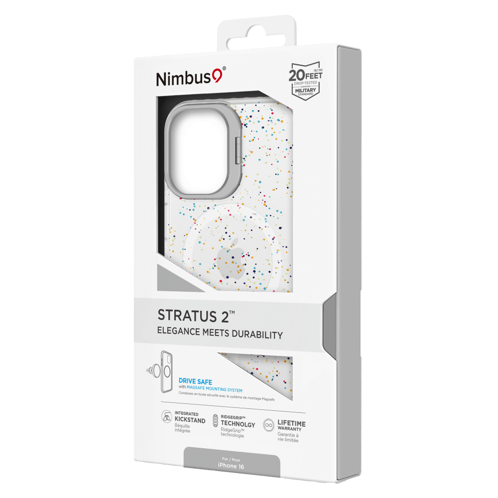 Wholesale cell phone accessory Nimbus9 - Stratus 2 MagSafe Case for Apple iPhone 16 - Confetti