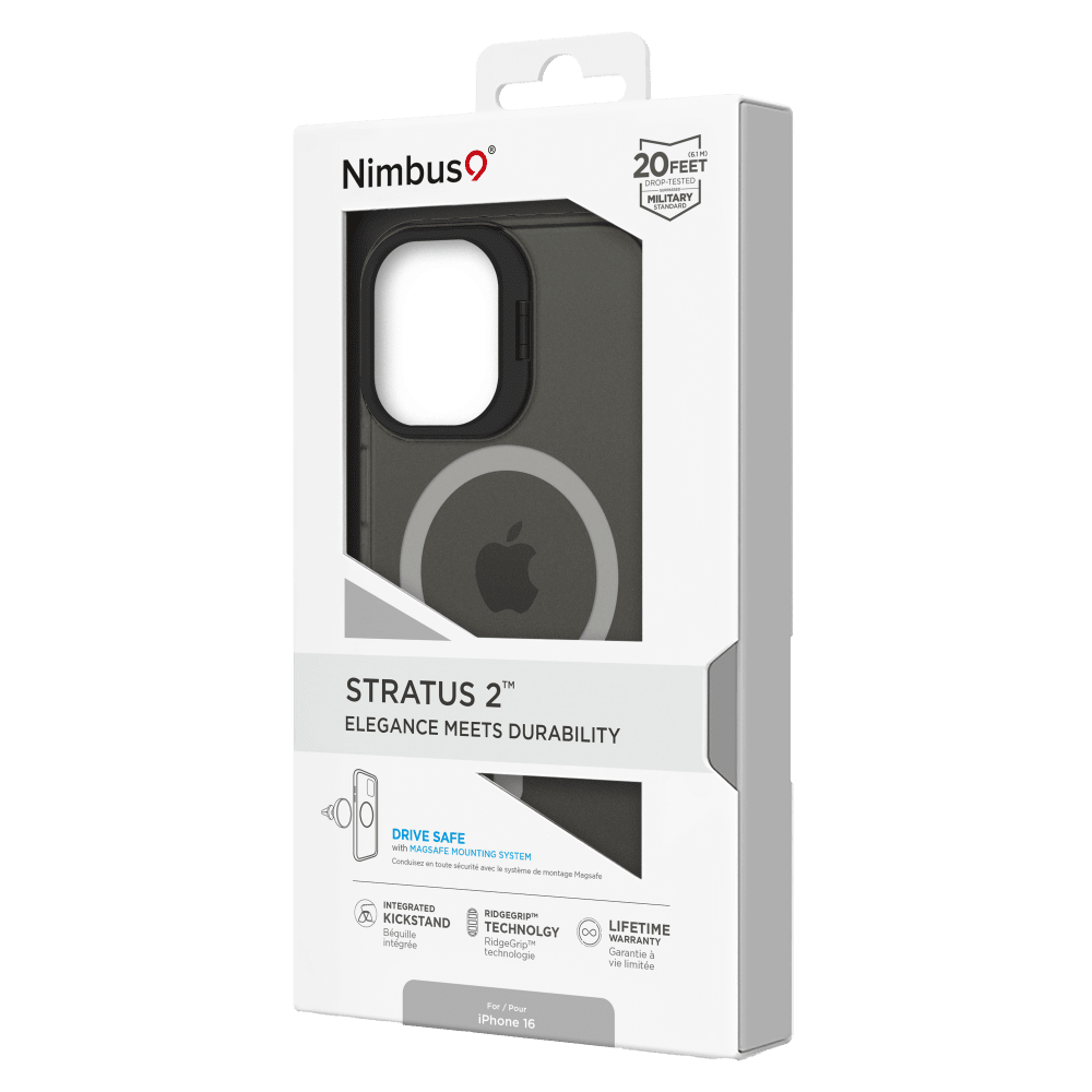 Wholesale cell phone accessory Nimbus9 - Stratus 2 MagSafe Case for Apple iPhone 16 - Smoke