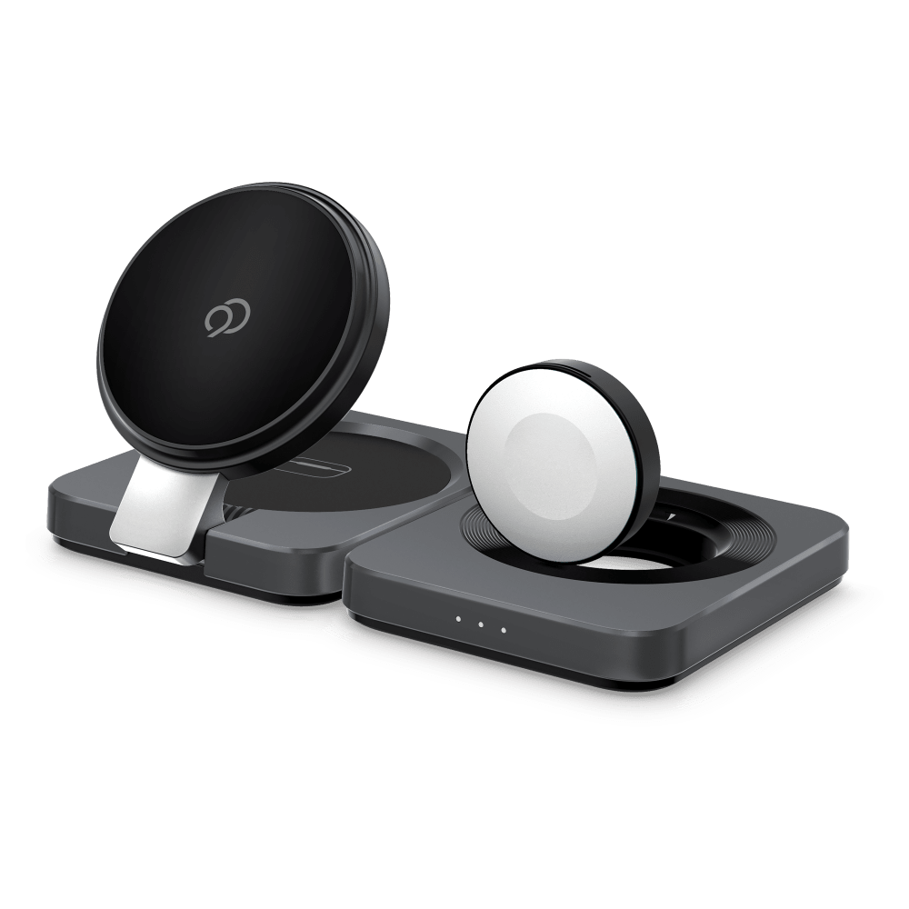 Wholesale cell phone accessory Nimbus9 - Qi2 Wireless Charger 3 in 1 Stand - Brushed Gray