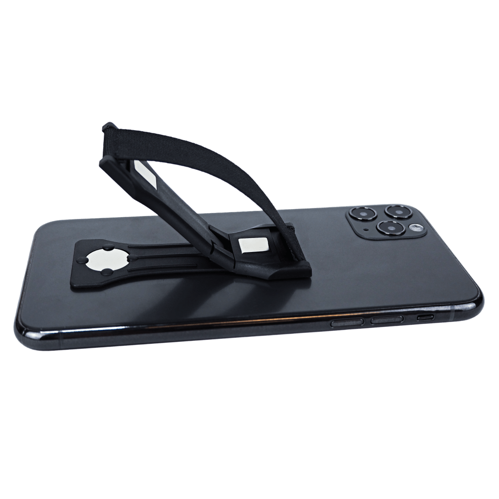 LOVEHANDLE PRO For MagSafe Compatible Magnetic Phone Grip - Phone Strap - Mount, Handle And Kickstand For Smartphone And Tablet - Black - Eligible For