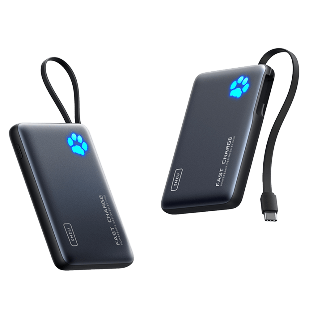 Wholesale cell phone accessory INIU - PowerPaw Portable Power Bank 10,000 mAh - Black