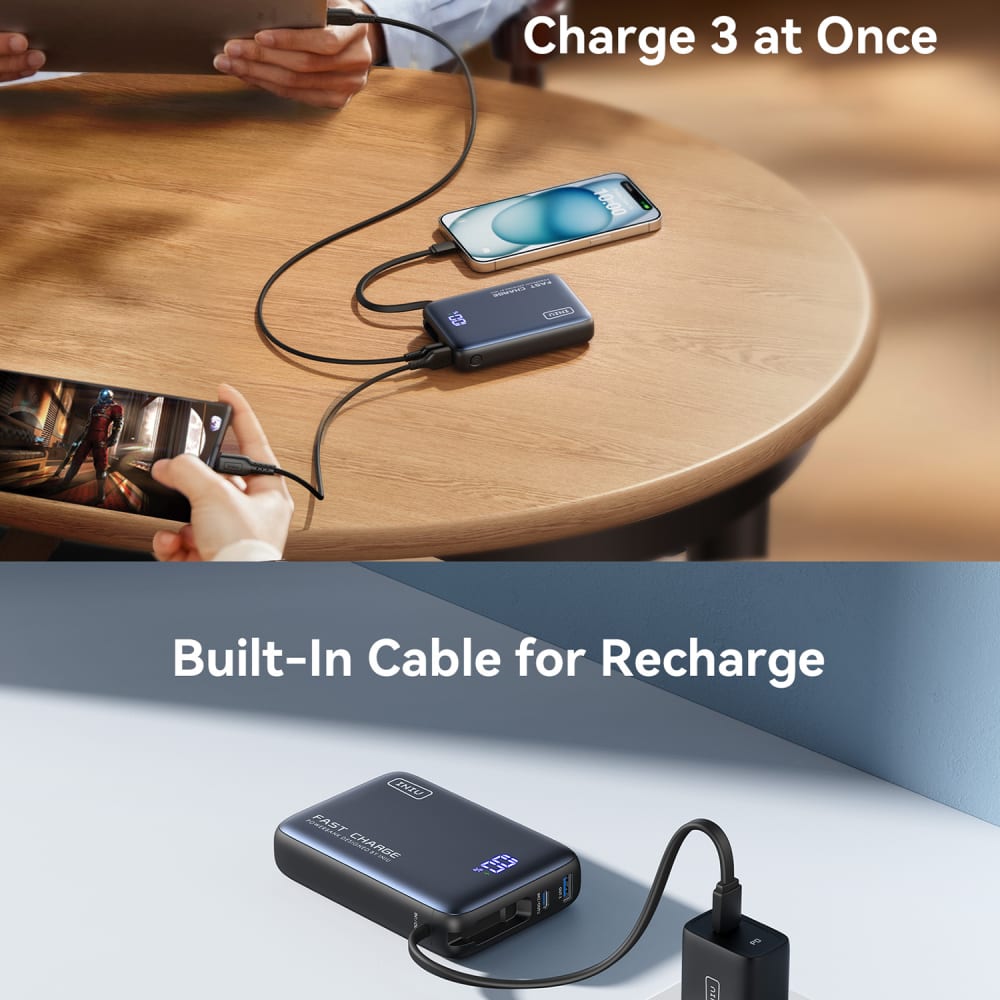 Wholesale cell phone accessory INIU - Pocket Power Portable Power Bank 20,000 mAh - Black