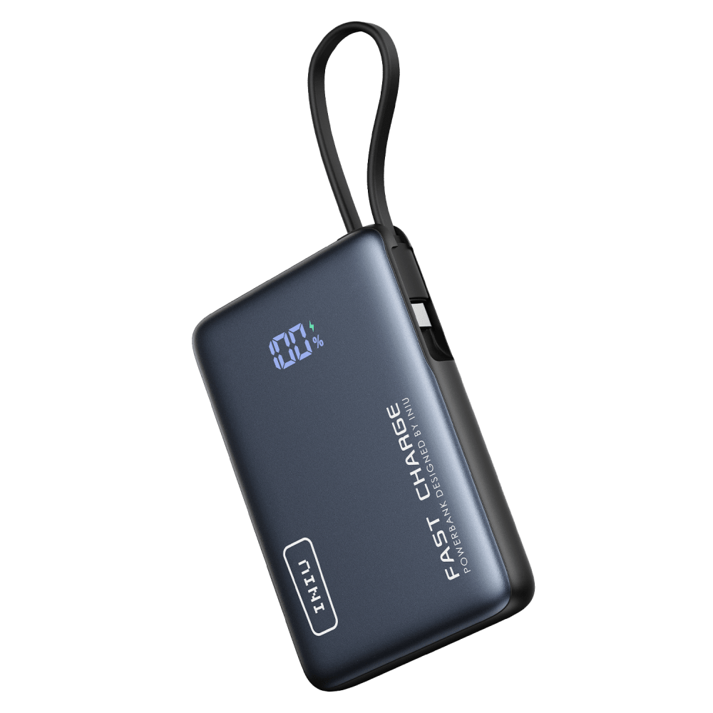 Wholesale cell phone accessory INIU - Pocket Power Portable Power Bank 10,000 mAh - Black
