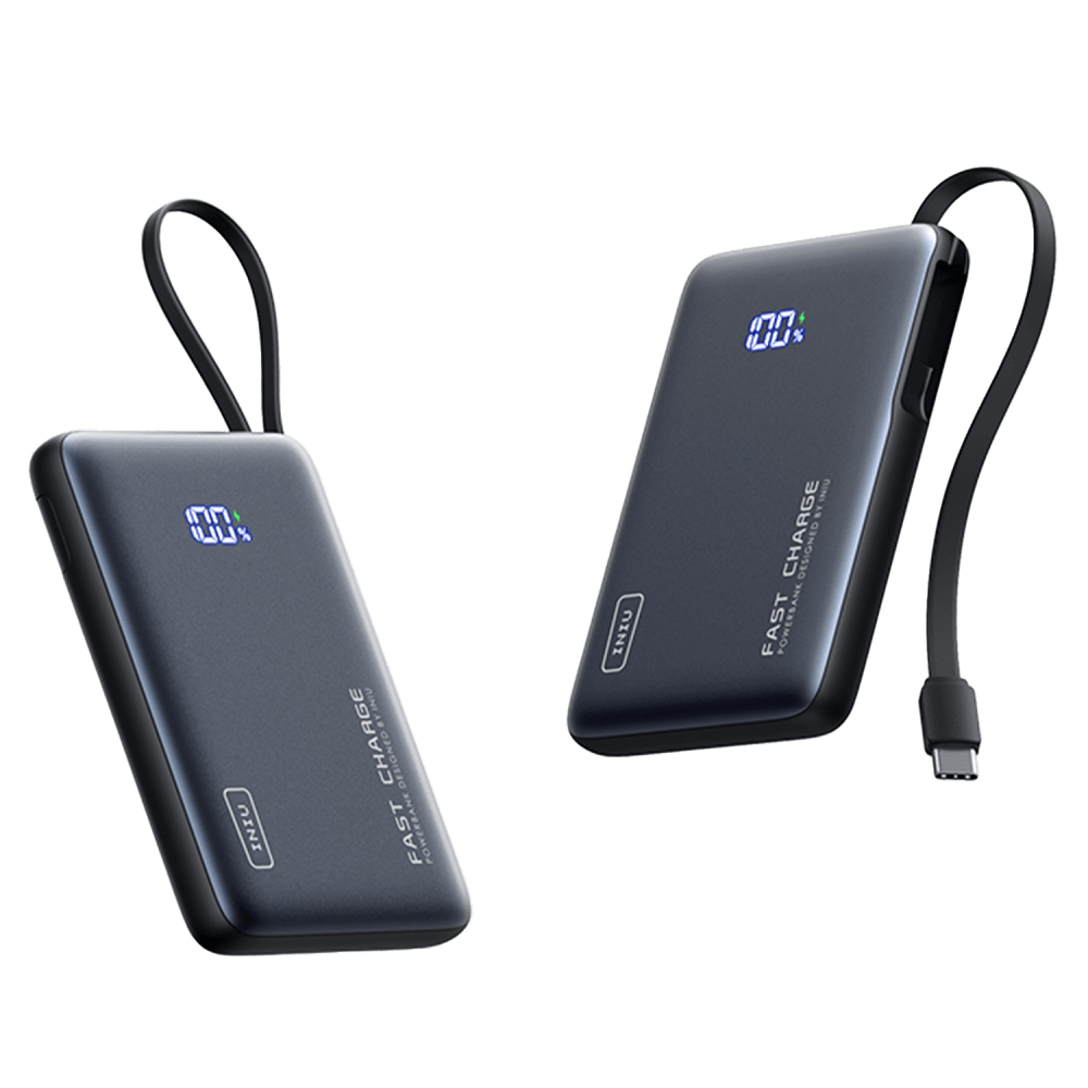 Wholesale cell phone accessory INIU - Pocket Power Portable Power Bank 10,000 mAh - Black