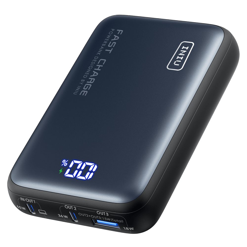 Wholesale cell phone accessory INIU - Leopard Power Portable 65W Power Bank 20,000 mAh - Black