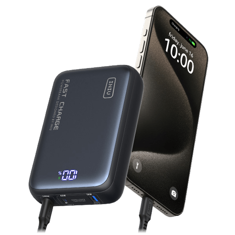 Wholesale cell phone accessory INIU - Leopard Power Portable 100W Power Bank 25,000 mAh - Black