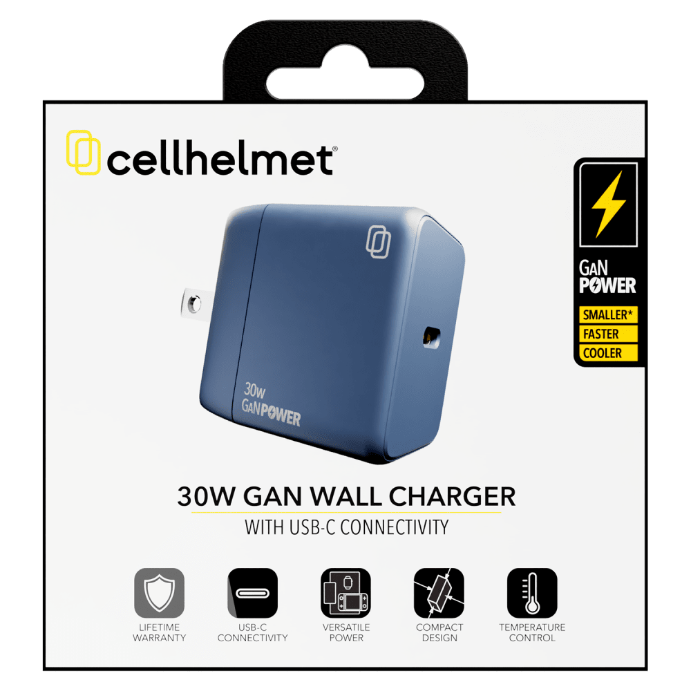 Wholesale cell phone accessory cellhelmet - GaN Wall Charger 30W - Gunmetal Gray