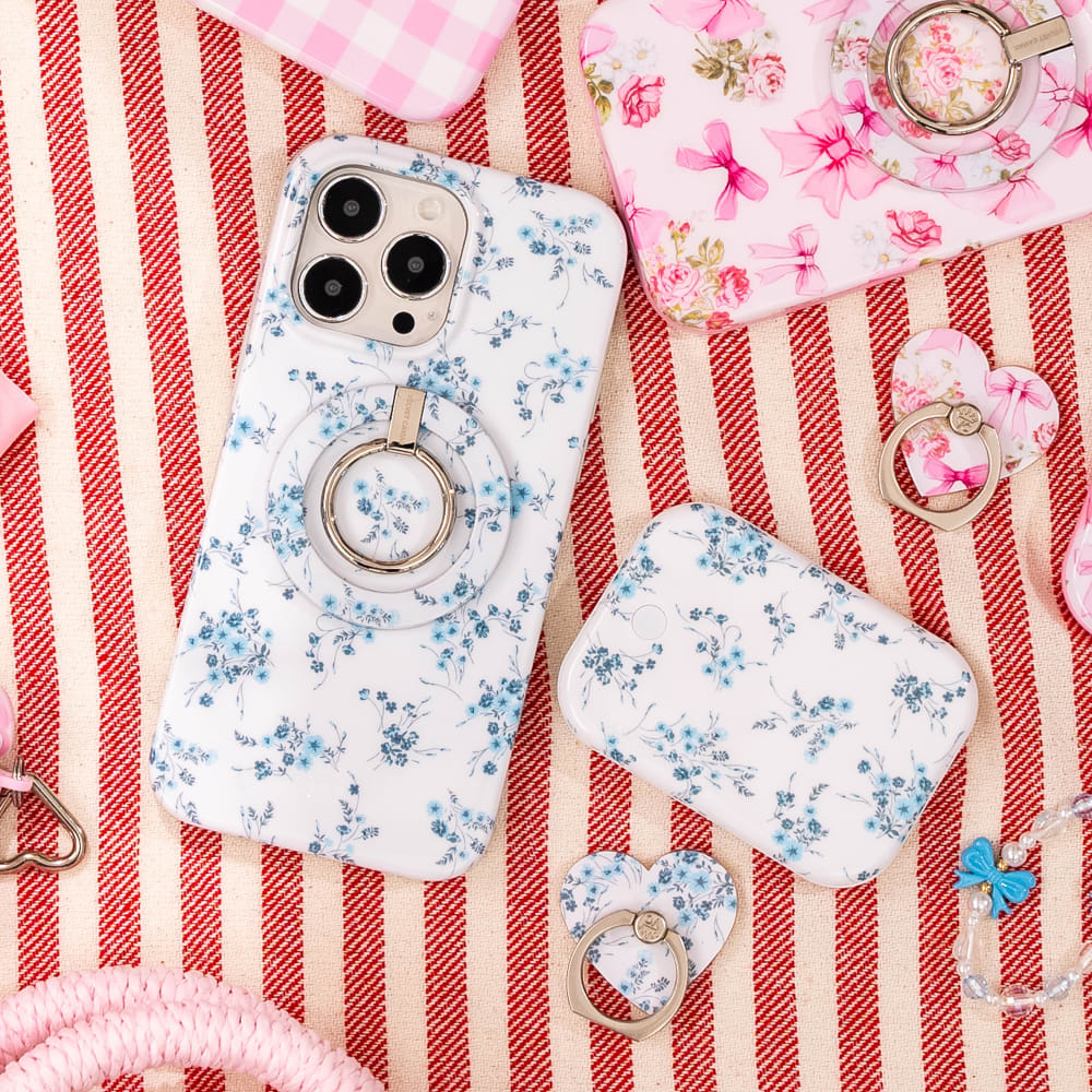 Wholesale cell phone accessory Velvet Caviar - MagSafe Battery Power Pack - French Blue Floral