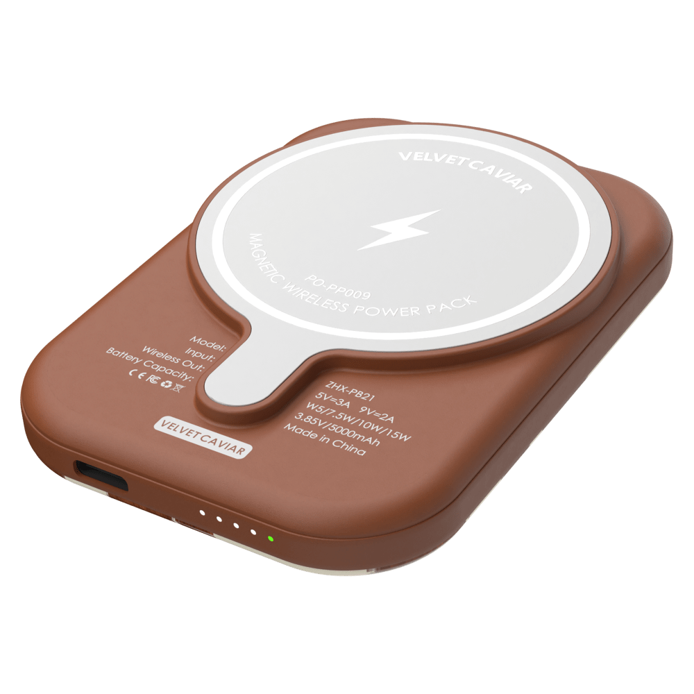 Wholesale cell phone accessory Velvet Caviar - MagSafe Battery Power Pack - Cocoa Cow