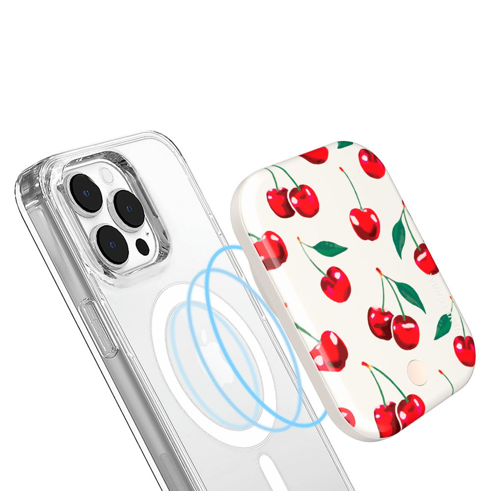 Wholesale cell phone accessory Velvet Caviar - MagSafe Battery Power Pack - Mon Cheri Cherry