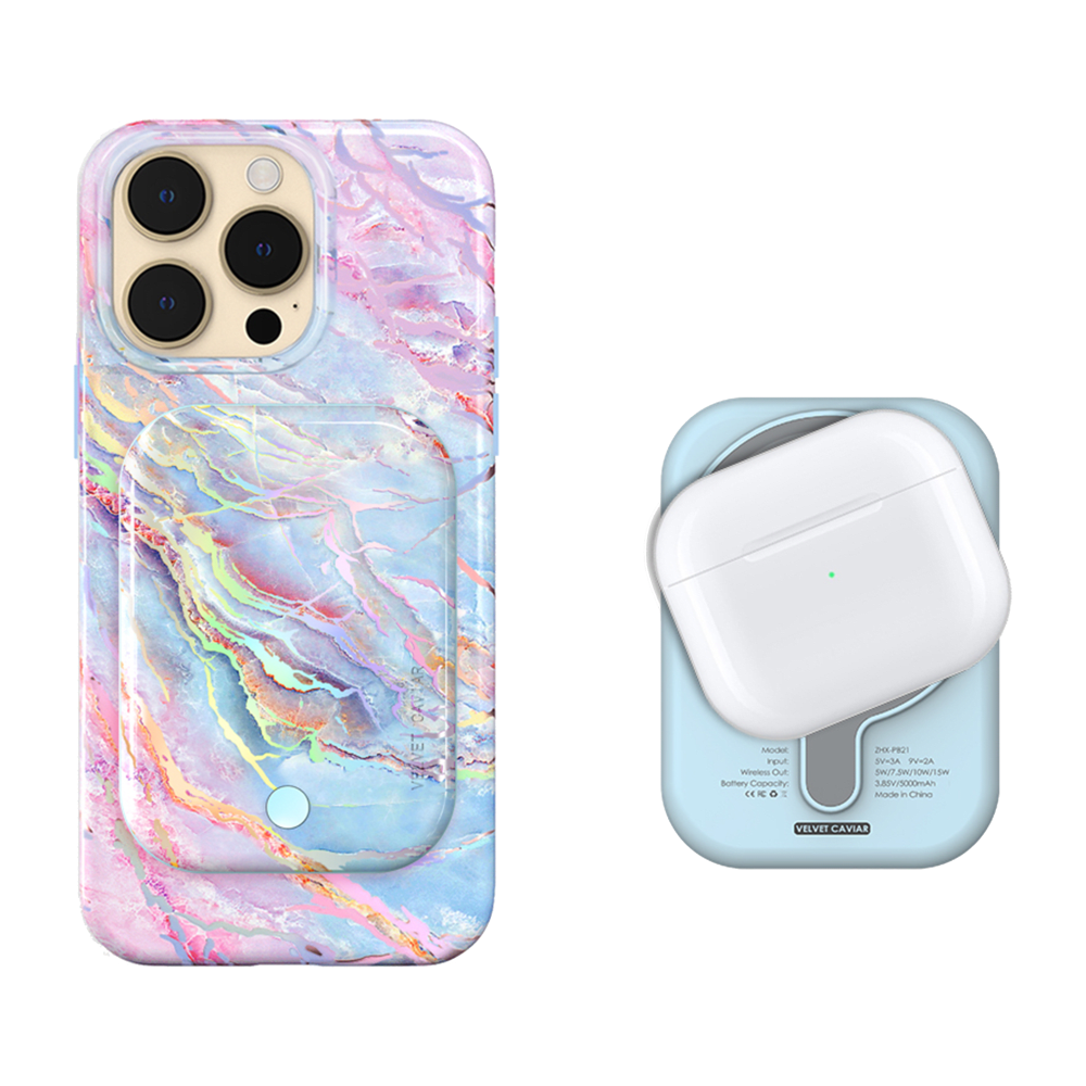 Wholesale cell phone accessory Velvet Caviar - MagSafe Battery Power Pack - Holo Moonstone