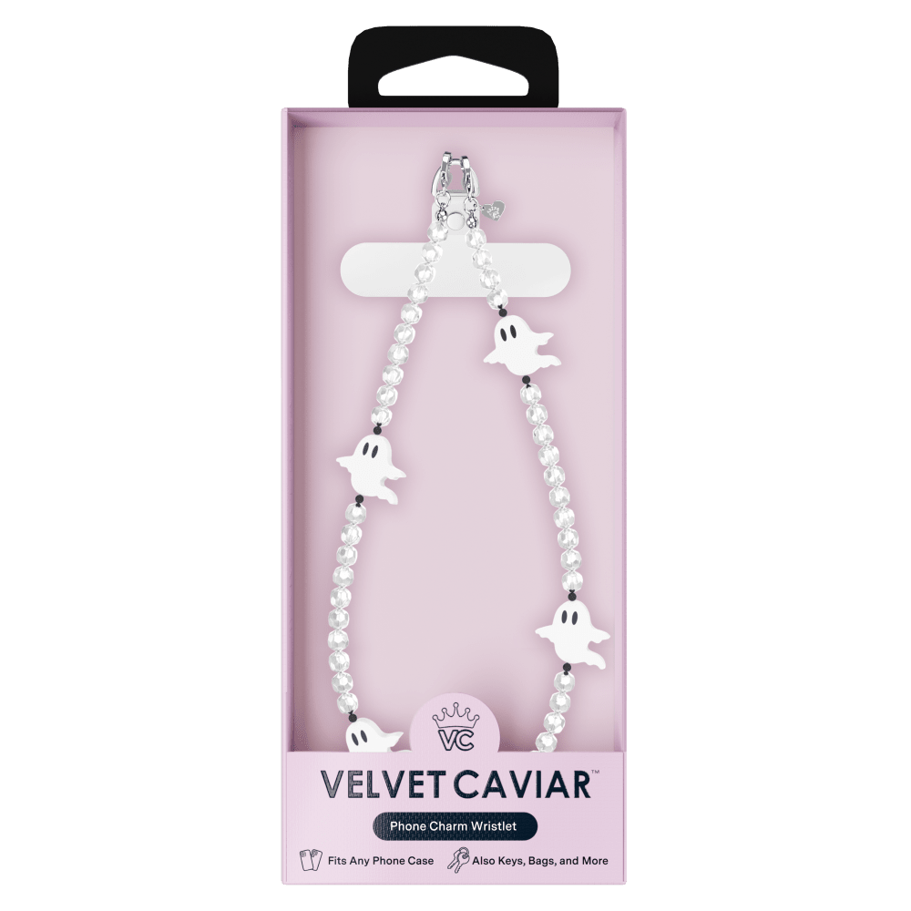 Wholesale cell phone accessory VELVET CAVIAR - Phone Charm Wristlet - Ghosted
