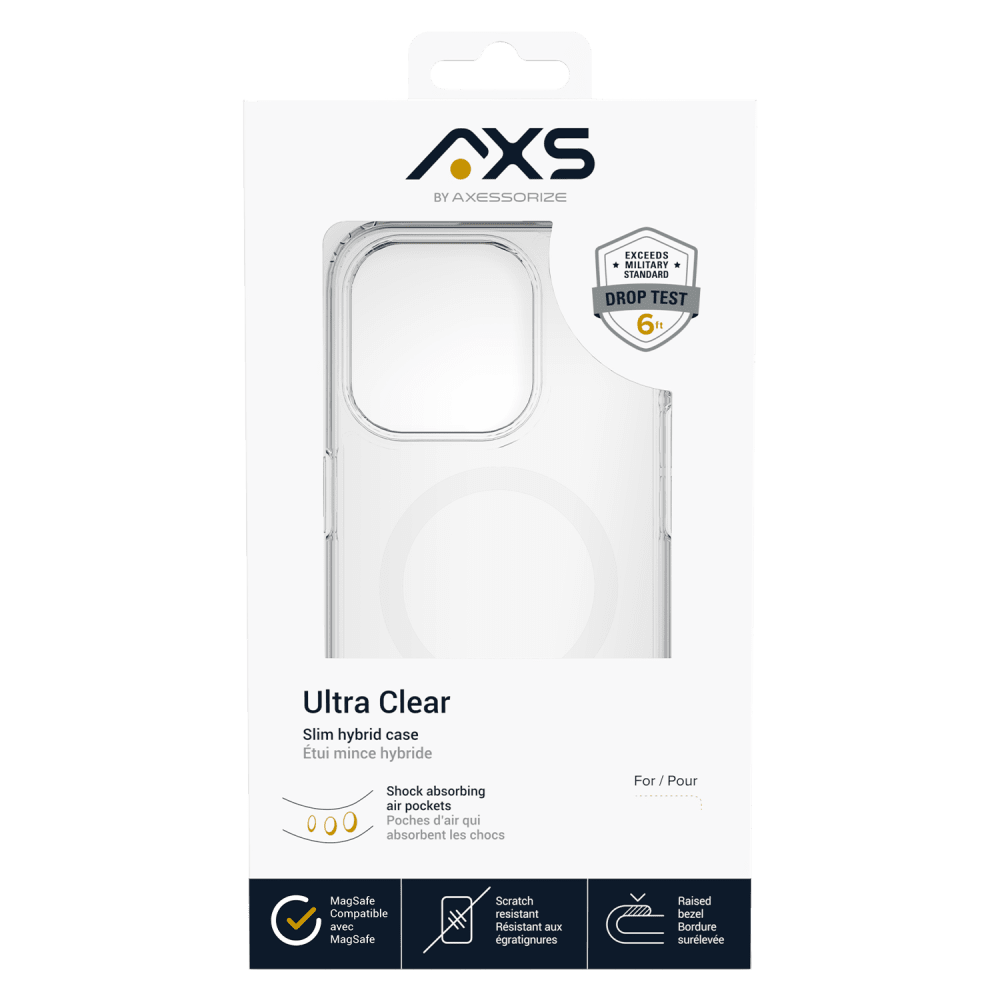 Wholesale cell phone accessory AXS - ULTRA CLEAR MagSafe Case and Glass Screen Protector for