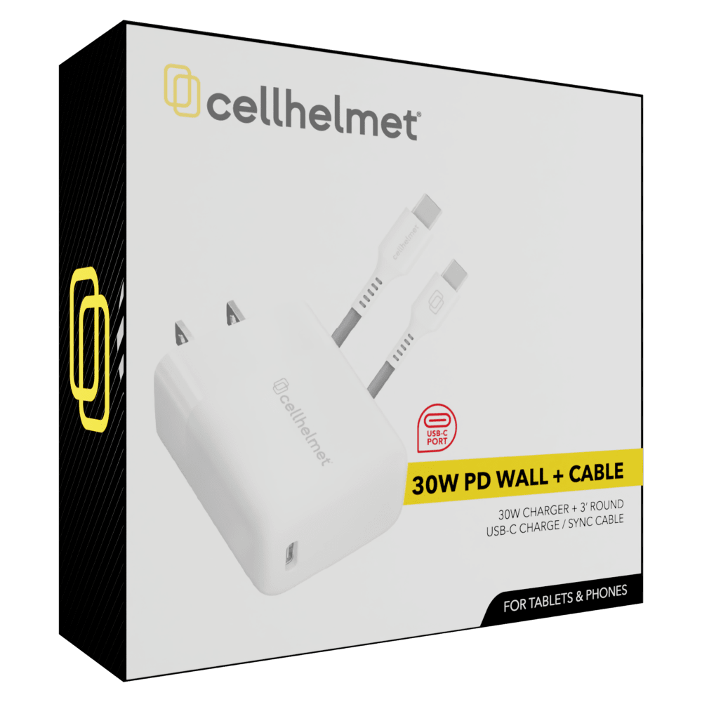 Wholesale cell phone accessory cellhelmet - Wall Charger 30W PD with USB C to USB C Cable -