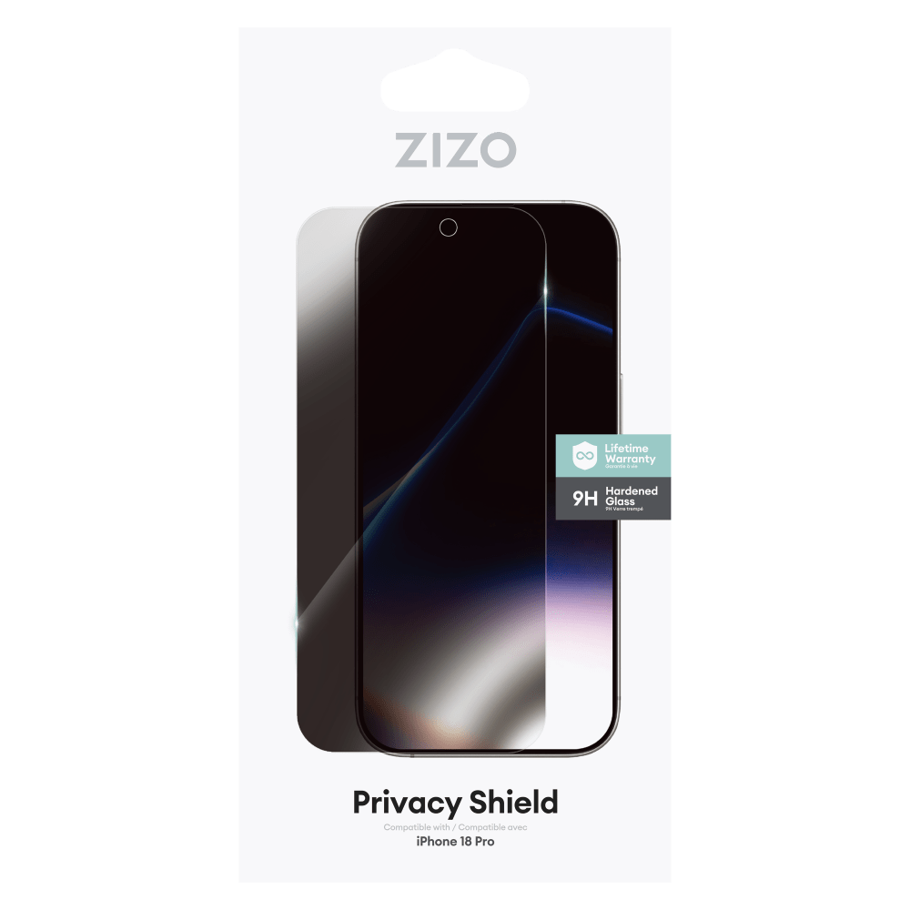 Wholesale cell phone accessory ZIZO - Lightning Shield Privacy Tempered Glass Screen Protector