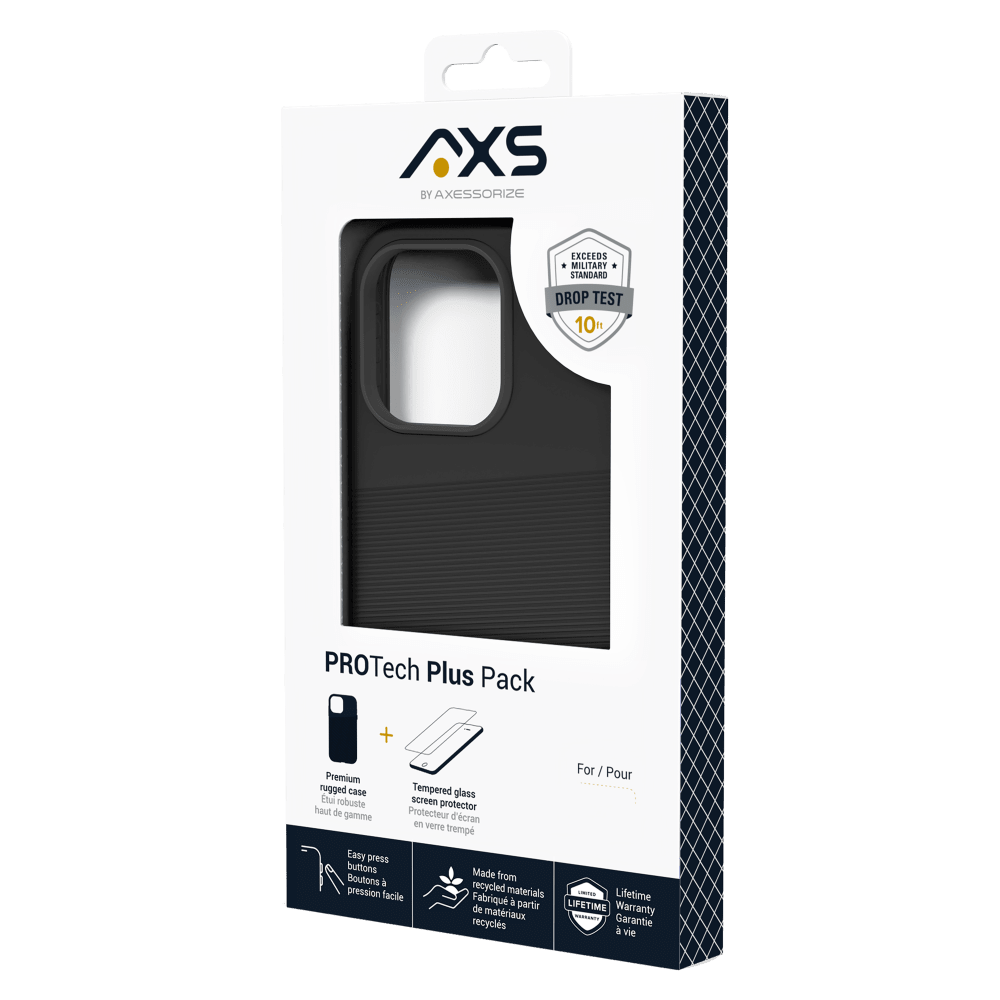 Wholesale cell phone accessory AXS - PROTech Plus Case and ARMORGlass Screen Protector for