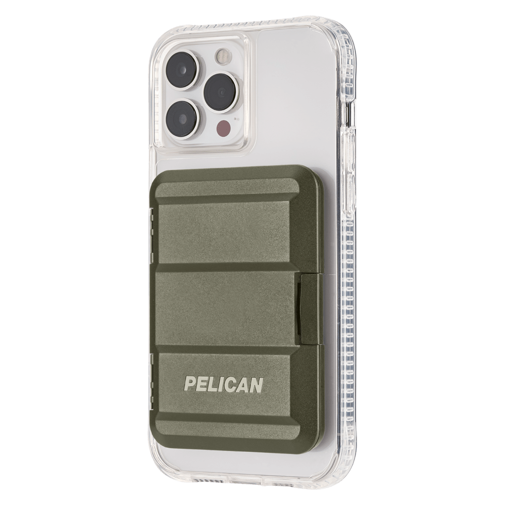 Wholesale cell phone accessory Pelican - MagSafe Protector Magnetic Wallet - OD Green