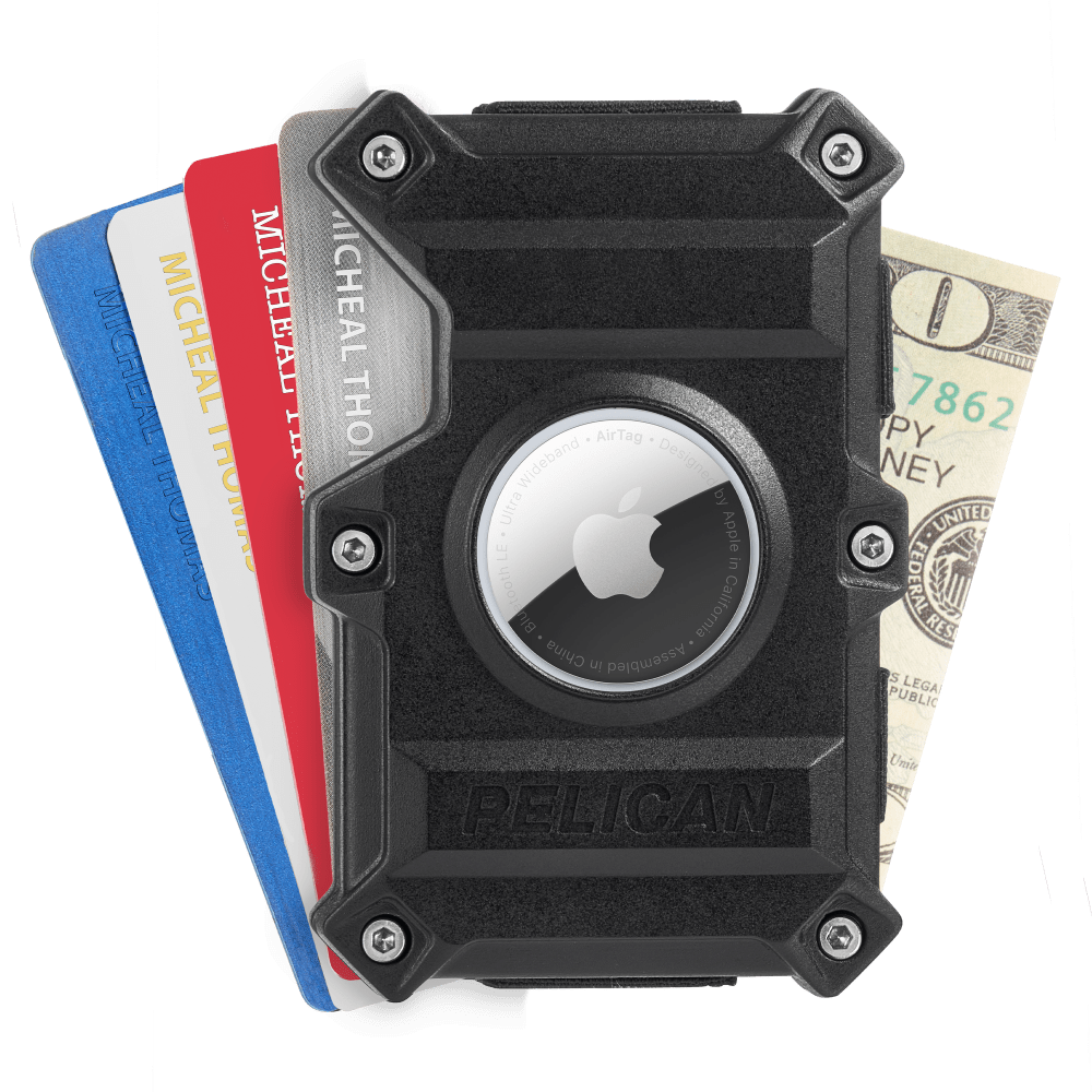 Wholesale cell phone accessory Pelican - AirTag Tracker Wallet - Black