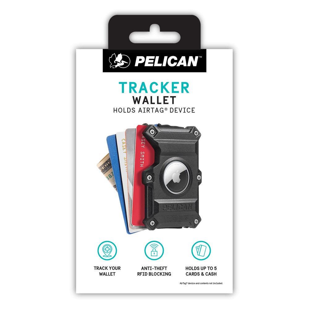 Wholesale cell phone accessory Pelican - AirTag Tracker Wallet - Black
