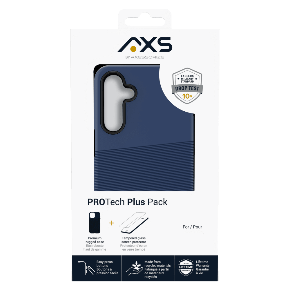 Wholesale cell phone accessory AXS - PROTech Plus Case and ARMORGlass Screen Protector for