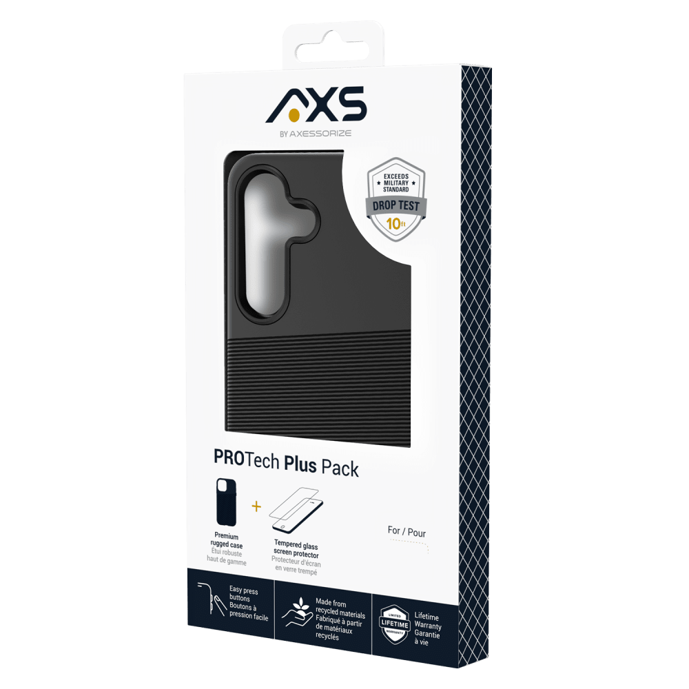Wholesale cell phone accessory AXS - PROTech Plus Case and ARMORGlass Screen Protector for